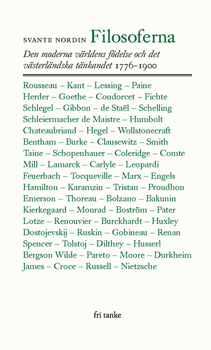 Filosoferna: den moderna världens födelse och det västerländska tänkandet 1776-1900
